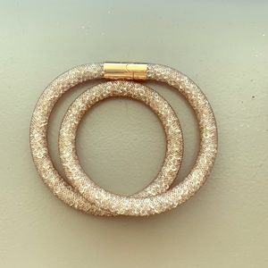 Swarovski Rose Gold tone plated wrap bracelet